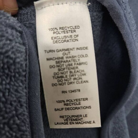 Vineyard Vines Kids' Fleece Half Zip Shep Shirt Hoodie In Faded Indigo Heather L - Picture 4 of 5